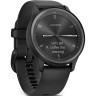 Смарт-часы GARMIN VIVOMOVE SPORT черные с серым безелем и силиконовым ремешком 010-02566-00